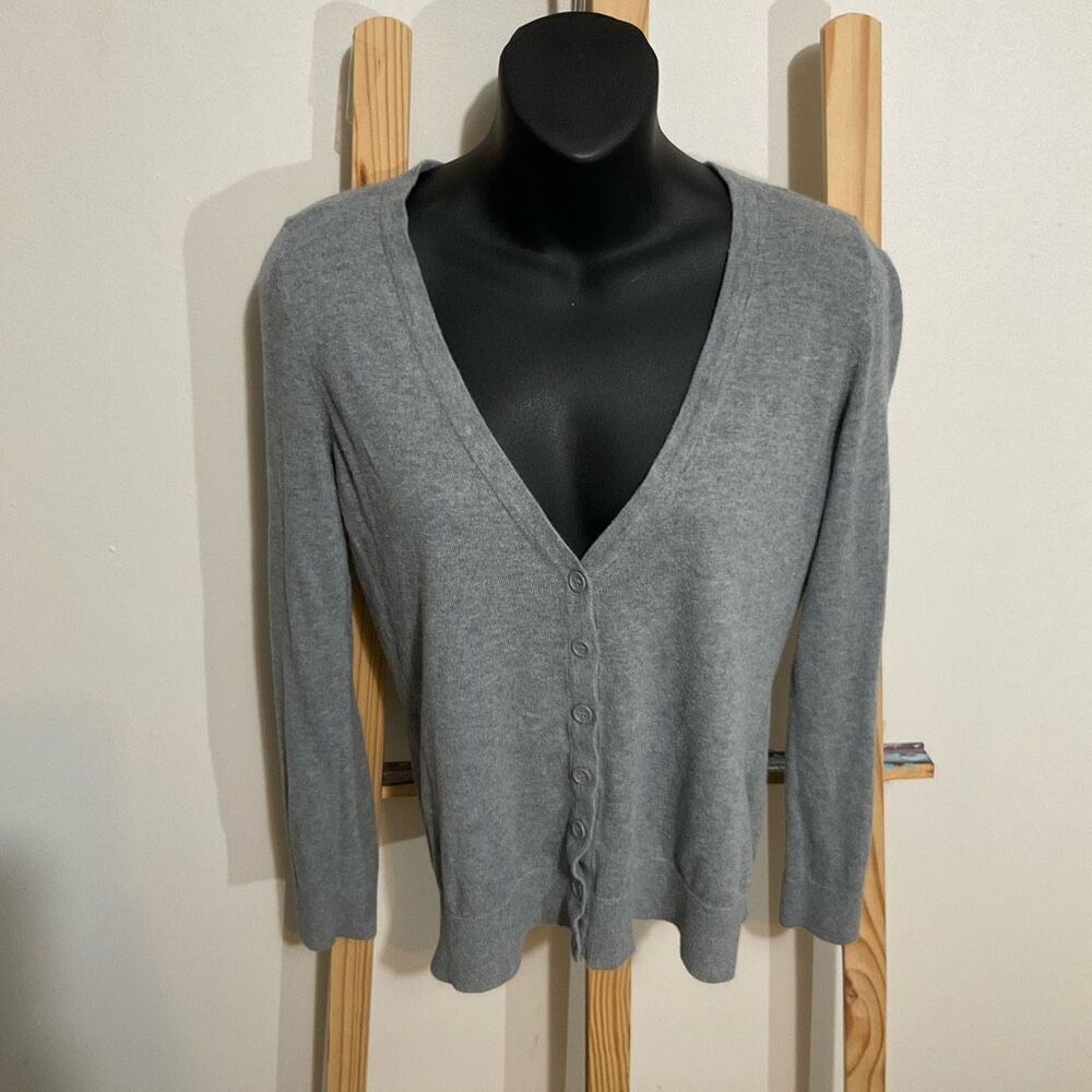 Forever 21 gray button up cardigan, lightweight size small
